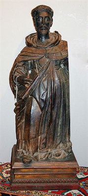 Lot 2183 - Colonial Carved Wood Figure of Saint Frances...
