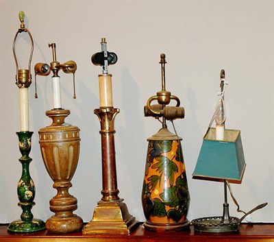 Lot 518 - Miscellaneous Group of Five Lamps