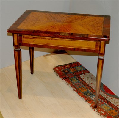 Lot 531 - Louis XVI Style Banded Zebra Wood Side Table...