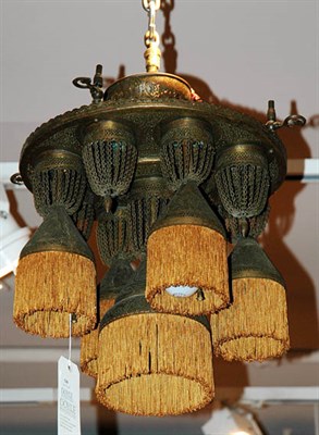 Lot 540 - Victorian Style Fringe Decorated Metal...