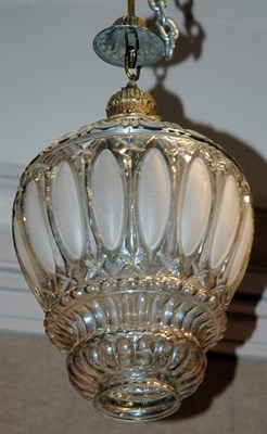 Lot 546 - Frosted and Clear Glass Hall Light