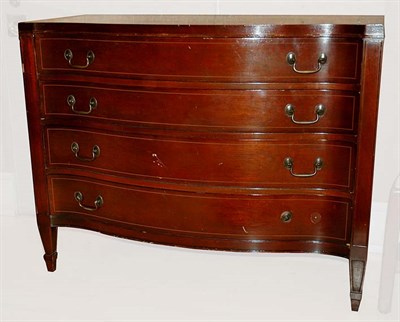 Lot 564 - Georgian Style Mahogany Serpentine Front Chest...