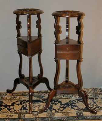 Lot 572 - Pair of Georgian Style Mahogany Wig Stands