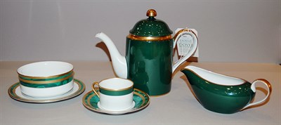 Lot 582 - Faux Malachite Painted Porcelain Assembled...