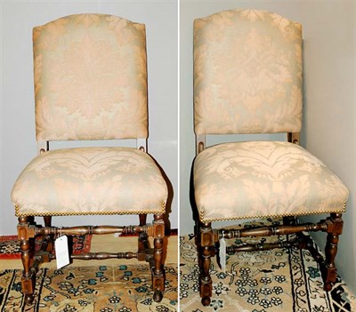 Lot 585 - Pair of Georgian Style Upholstered Walnut Side...