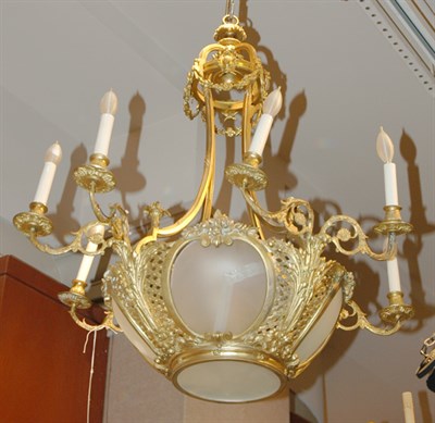Lot 548 - Louis XVI Style Gilt-Metal Twelve-Light...