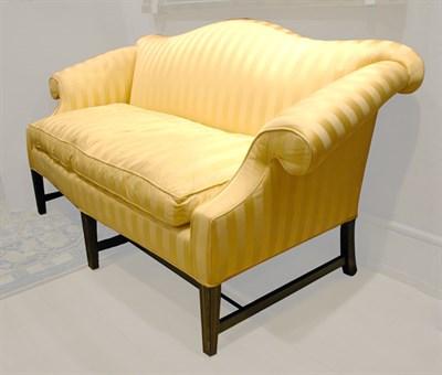 Lot 589 - Georgian Style Upholstered Mahogany Settee