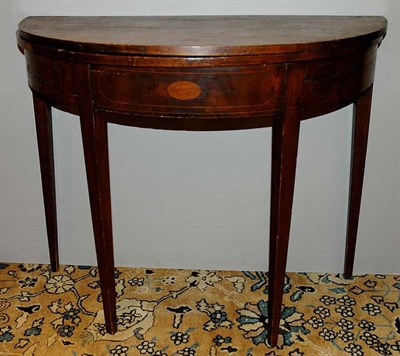 Lot 594 - Federal Style Mahogany Fold-Over Demilune...