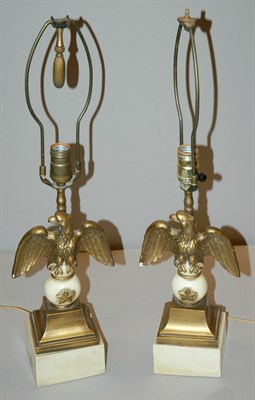 Lot 607 - Pair of Neoclassical Style Eagle Decorated...