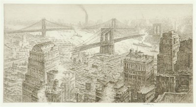 Lot 3340 - Kerr Eby TWO BRIDGES (G. 149) Etching, 1930,...