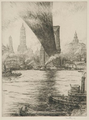 Lot 3341 - Kerr Eby BROOKLYN BRIDGE (G. 150) Etching and...