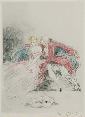 Lot 4264 - Louis Icart [EROTIC SCENES] Hand-colored color...