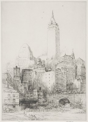 Lot 3342 - Kerr Eby SINGER BUILDING; LOWER NEW YORK (G....