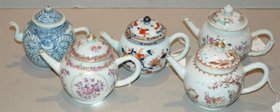Lot 2327 - Group of Five Chinese Porcelain Teapots...