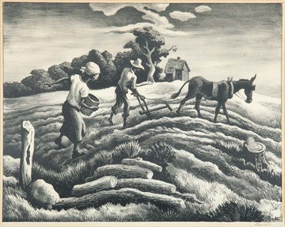 Lot 3093 - Thomas Hart Benton PLANTING (F. 28) Lithograph,...