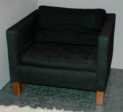 Lot 219 - Black Upholstered Lounge Chair Manufactured by...
