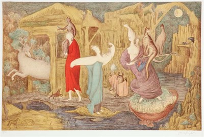 Lot 3115 - Leonora Carrington TUESDAY Color lithograph,...