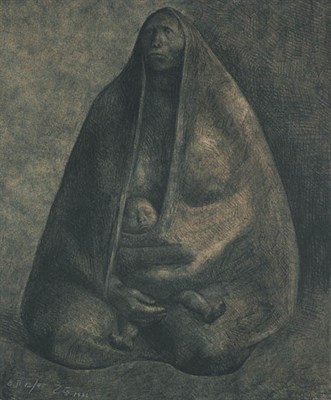 Lot 3299 - Francisco Zuniga MUJER CON NINO (B. 84)...