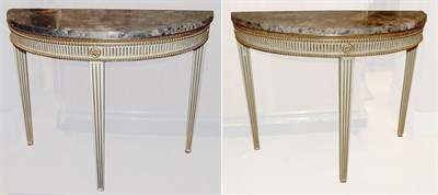 Lot 365 - Pair of Neoclassical Style Marble Top Parcel...