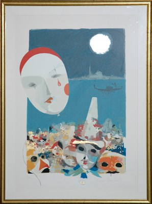Lot 156 - Artist Unknown [CLOWNS] Color lithograph,...