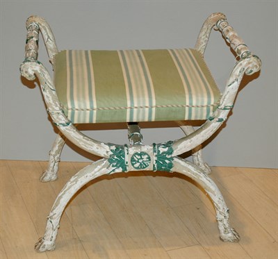 Lot 627 - Italian Neoclassical Style Painted Curule...