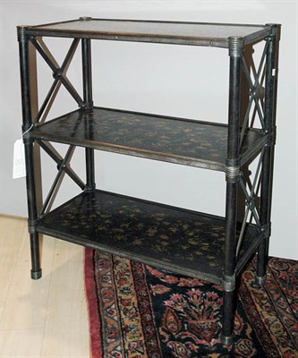 Lot 661 - Neoclassical Style Floral Decorated Black...