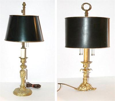 Lot 2561 - Two Regence Style Gilt-Metal Candlesticks Each...