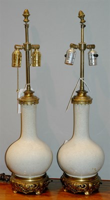 Lot 2256 - Pair of Gilt-Metal Mounted Chinese Glazed...