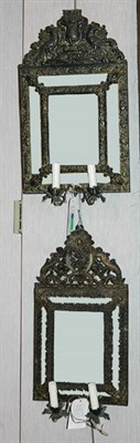 Lot 2184 - Two Similar Flemish Baroque Style Metal...