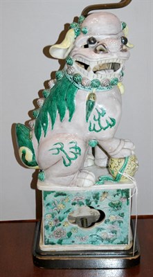 Lot 2251 - Chinese Famille Verte Porcelain Figure of a...