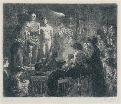 Lot 3270 - John Sloan ANSHUTZ ON ANATOMY (M. 155) Etching,...
