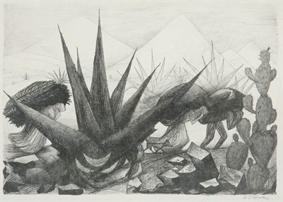 Lot 3213 - Jose Clemente Orozco MAGUAYES Y NOPALES...