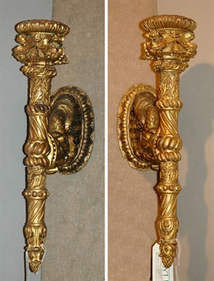 Lot 2540 - Pair of Continental Neoclassical Gilt-Wood...