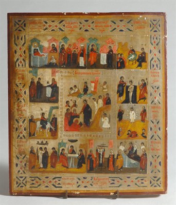 Lot 2402 - Russian Icon 19th Century Depicting the Life...