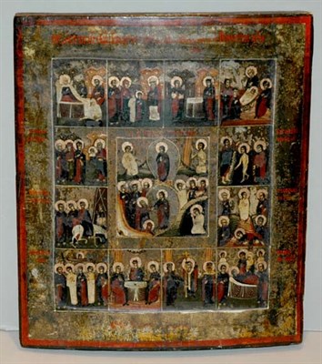 Lot 2403 - Russian Icon 19th Century Depicting the Life...