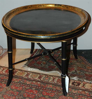 Lot 512 - Victorian Style Oval Tray Table Height 19...
