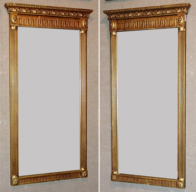 Lot 167 - Pair of Neoclassical Style Gilt-Wood Mirrors...