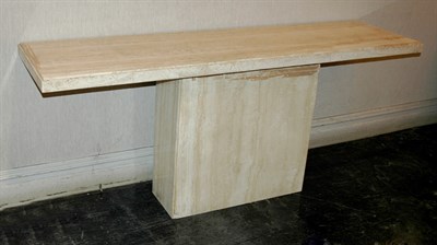Lot 182 - Italian Travertine Marble Console Height 29...