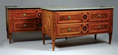 Lot 235 - Pair of Italian Neoclassical Marquetry Inlaid...