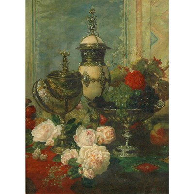 Lot 56 - Hungarian School 19th century Still Life with...