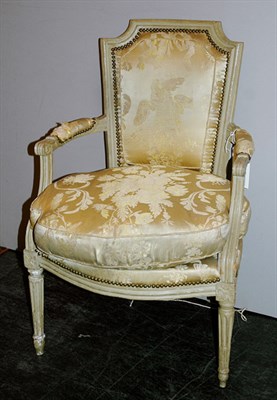 Lot 2440 - Louis XVI Painted Fauteuil Late 18th century...