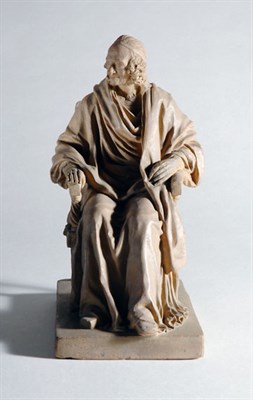 Lot 2378 - French Terra Cotta Figure of Voltaire After...