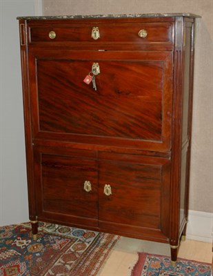 Lot 2498 - Louis XVI Brass Mounted Mahogany Secretaire a...