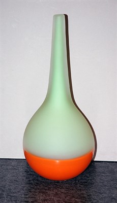 Lot 228A - Kosta Boda Blown and Cased Glass Vase Orange...