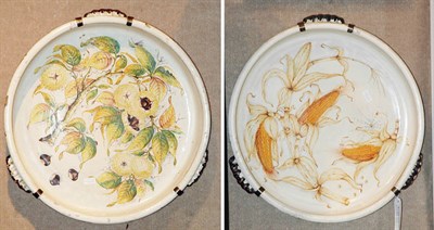 Lot 189 - Two Continental Pottery Harvest Bowls Each...