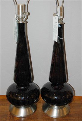 Lot 189 - Pair of Italian Hand Blown Pattern and Molded...