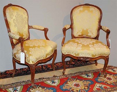 Lot 2241 - Pair of Louis XV Beechwood Fauteuils 18th...