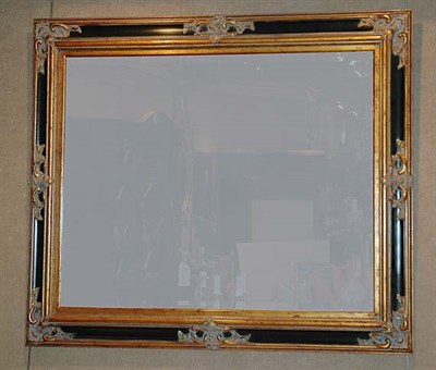 Lot 314 - Rococo Style Gilt and Ebonized Wood Mirror...
