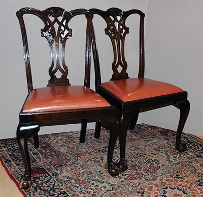 Lot 267 - Set of Six Georgian Style Mahogany Dining...