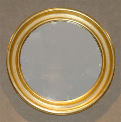 Lot 388 - Neoclassical Style Gilt-Wood Circular Mirror...